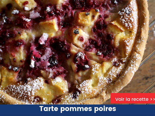 Tarte pommes poires